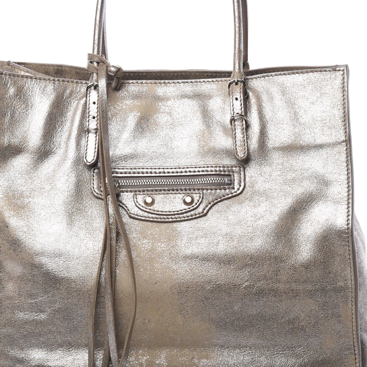 Balenciaga Metallic Calfskin Papier A5 Tote Gold 7 of 9