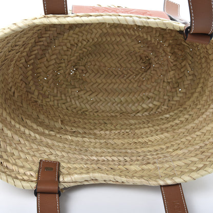 Loewe Raffia Basket Tote Bag Natural Tan Orange 4 of 12