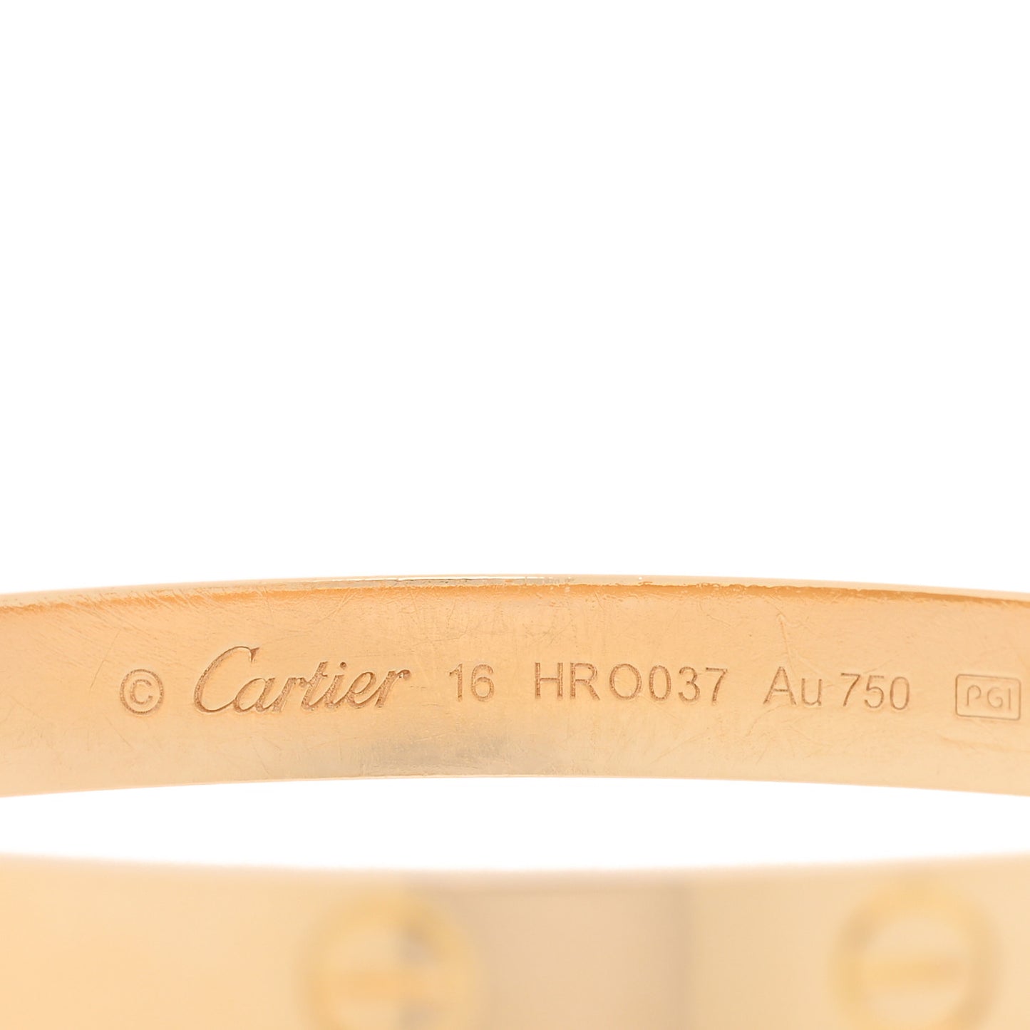 18K Yellow Gold LOVE Bracelet 16