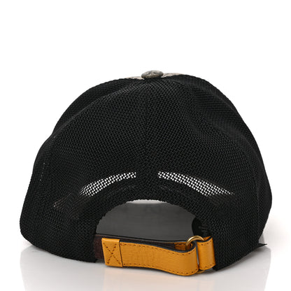 Gucci Soft GG Supreme Monogram Mesh Textured Dollar Calfskin Neo Vintage Rap Baseball Hat S Dark Brown Black 5 of 10