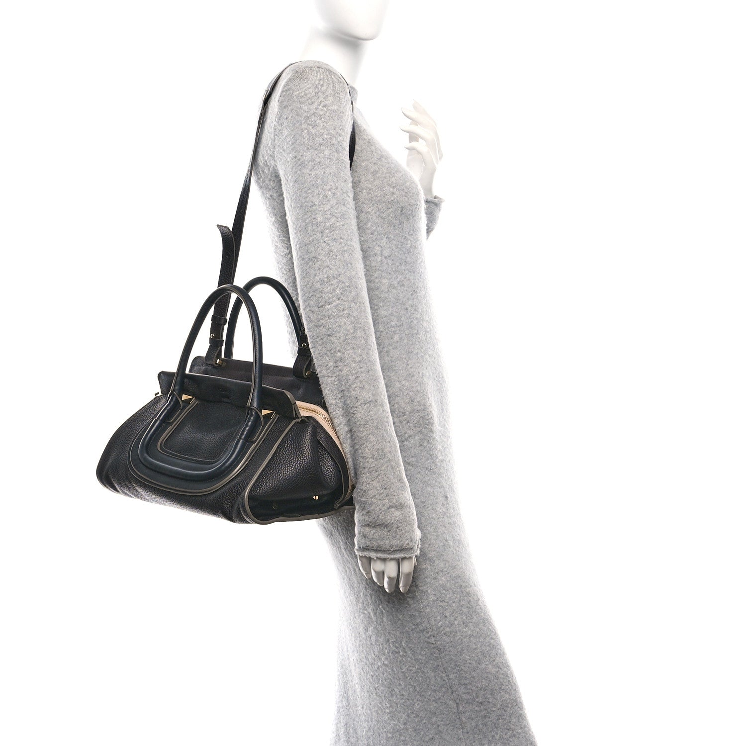 Chloe Calfskin Medium Everston Satchel Black 3 of 11