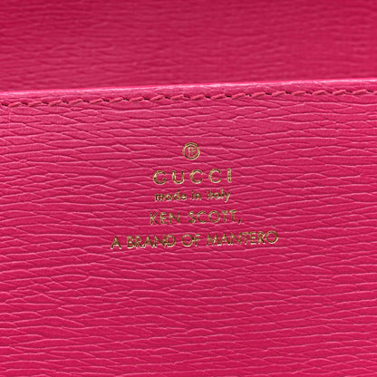 Gucci X KEN SCOTT Shangai Calfskin Pomponica Print Horsebit 1955 Wallet On Chain Multicolor Fuxia Pompon 6 of 10