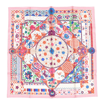 Hermes Silk Collections Imperiales Scarf 90 Rose Pale Bleu Vert 1 of 7