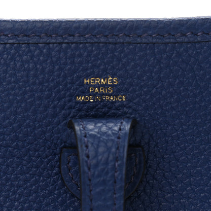 Hermes Taurillon Clemence Flipperball Sangle Evelyne TPM Bleu Saphir Black Bleu Saphir 6 of 11