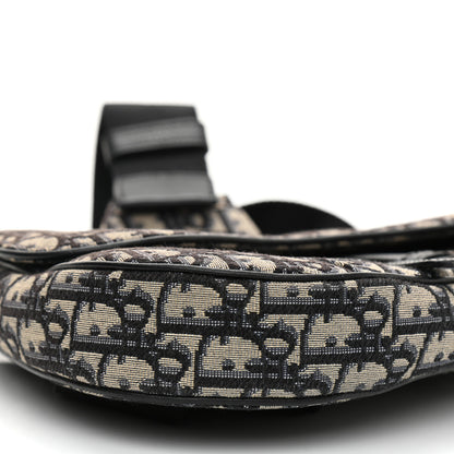 Christian Dior Oblique Mens Saddle Bag Blue 7 of 10