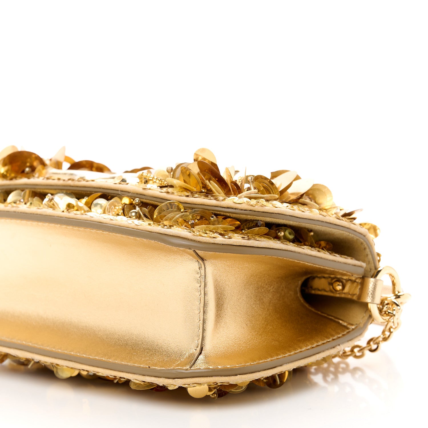 Dolce & Gabbana Sequin DG Shoulder Bag Oro 9 of 9