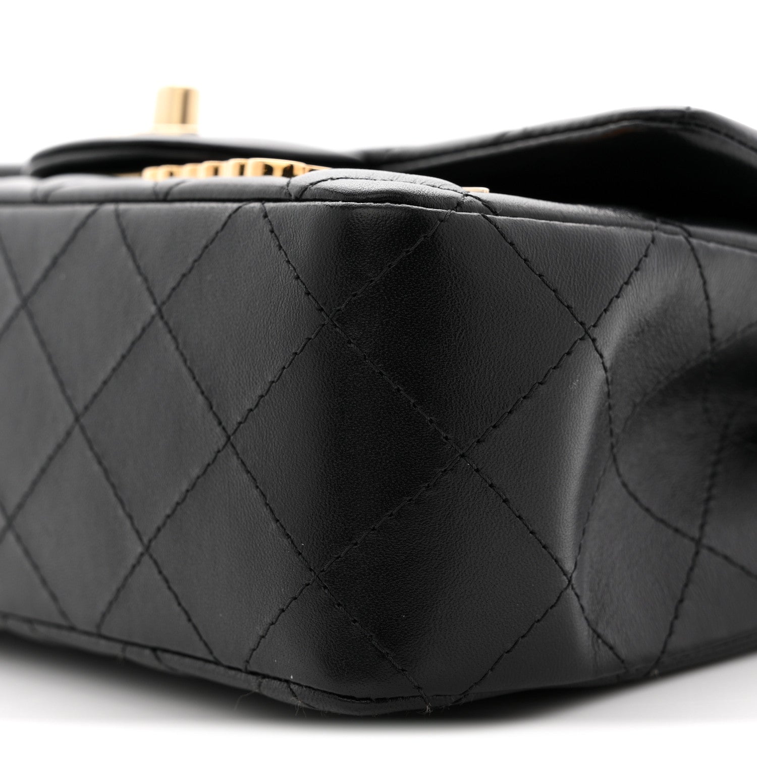 Chanel Lambskin Quilted Hollywood Charms Mini Rectangular Flap Black 10 of 11