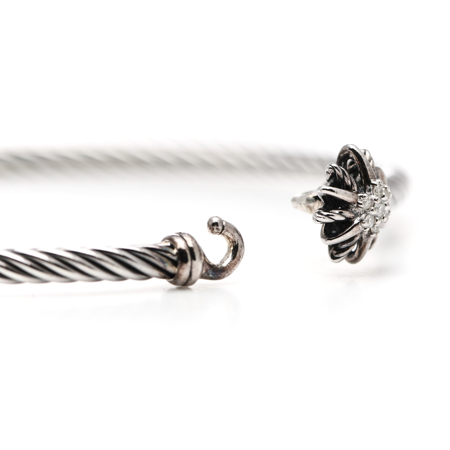 Sterling Silver Diamond Starburst Bracelet