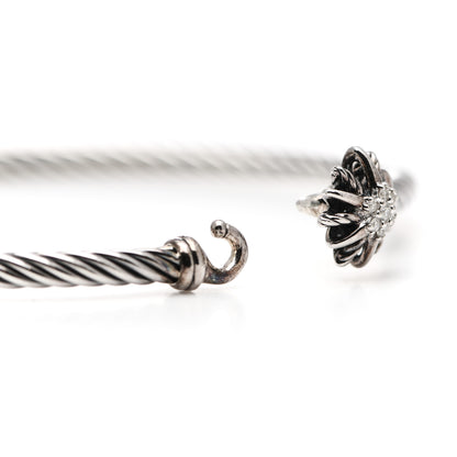 David Yurman Sterling Silver Diamond Starburst Bracelet 4 of 4
