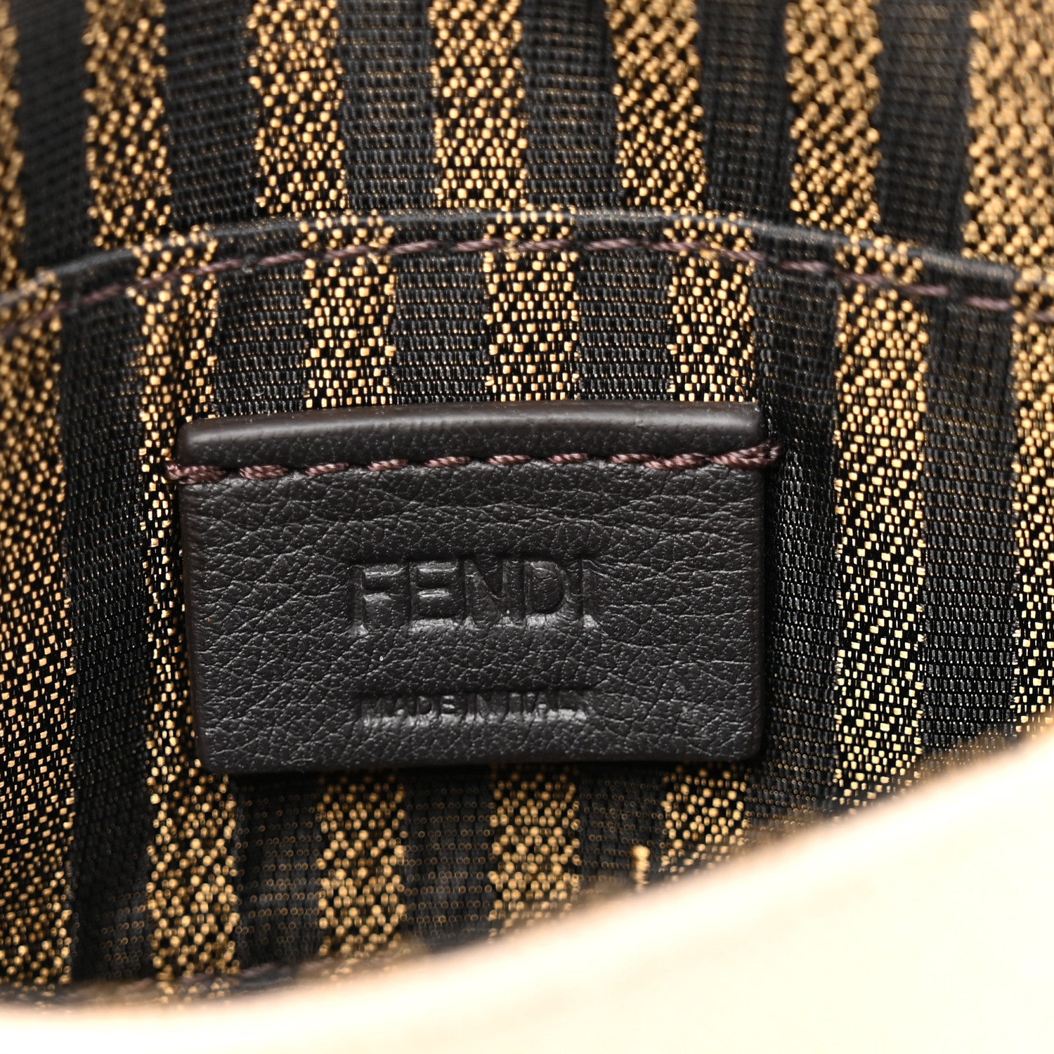 Fendi Canvas Vitello King FF Embroidered Nano Maxi Buckle Baguette Charm Nuvola 6 of 11