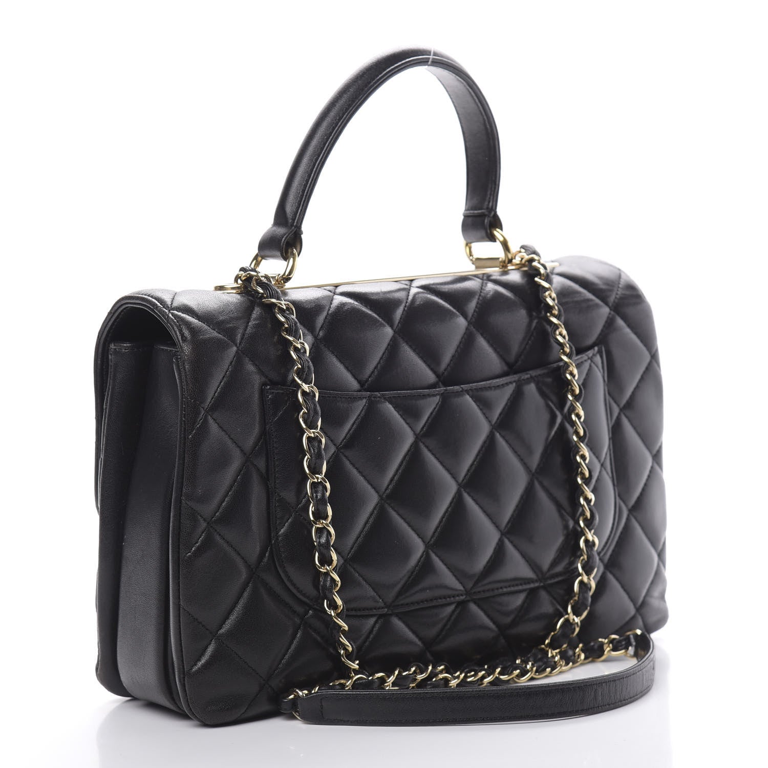 Chanel Lambskin Quilted Medium Trendy CC Flap Dual Handle Bag Black 3 of 15