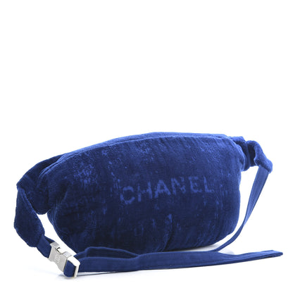 Chanel Terry Cloth Cotton CC Waist Bag Towel Set Blue 2 of 13