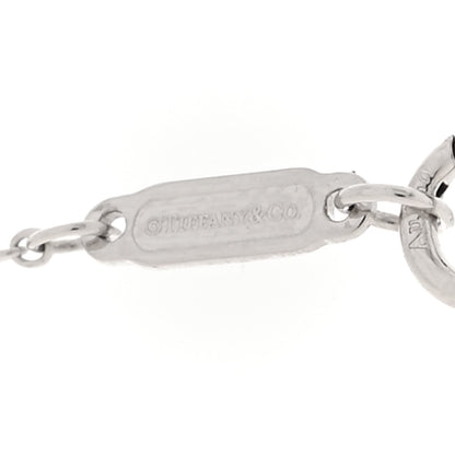 Tiffany 18K White Gold Diamond Small T Smile Pendant Necklace 5 of 6