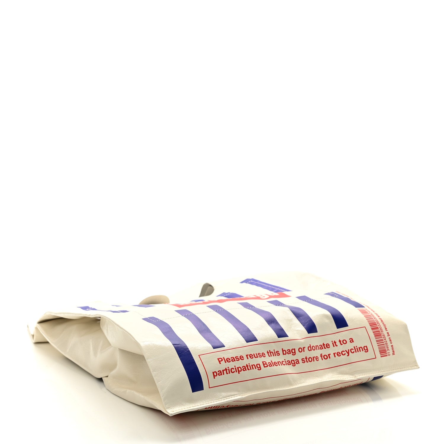 Balenciaga Calfskin Monday Shopper Tote Bag White Blue Red 4 of 12