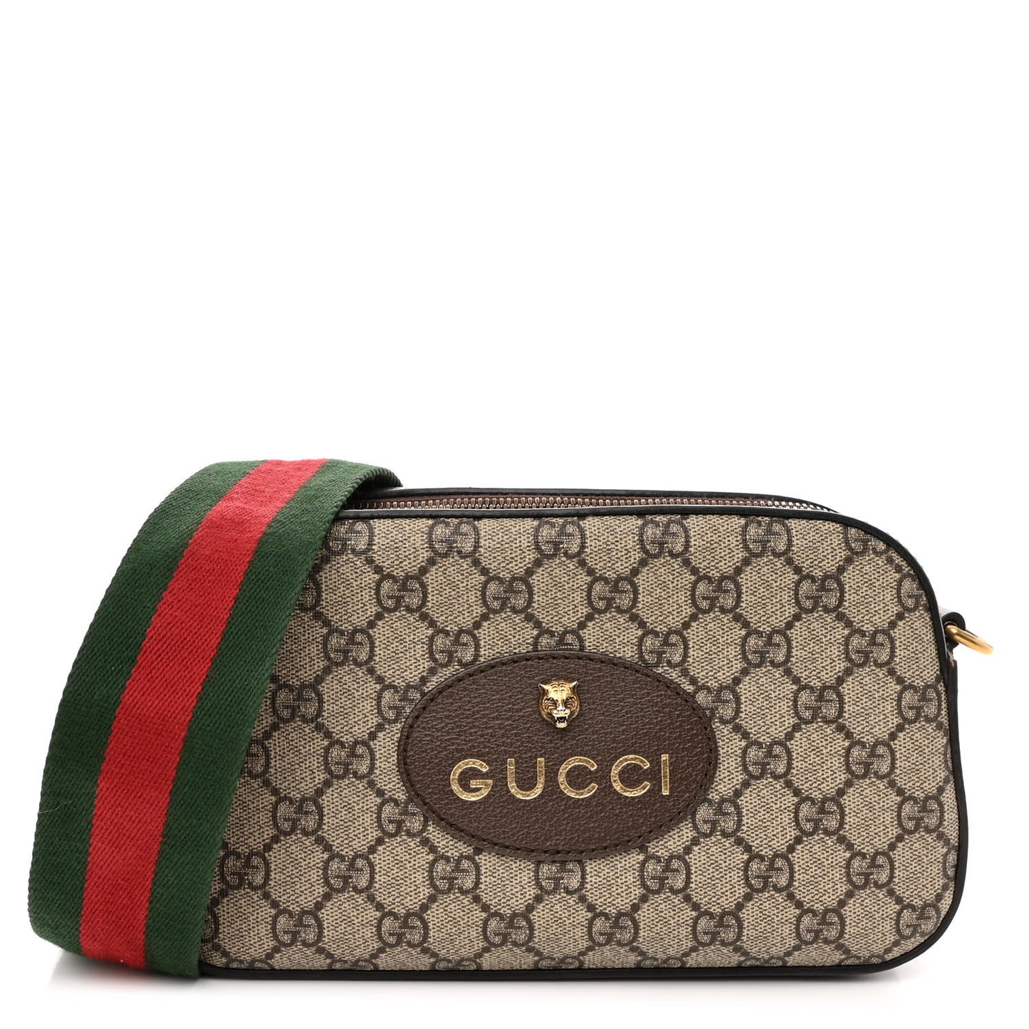GG Supreme Monogram Web Neo Vintage Shoulder Bag Beige New Acero Crop