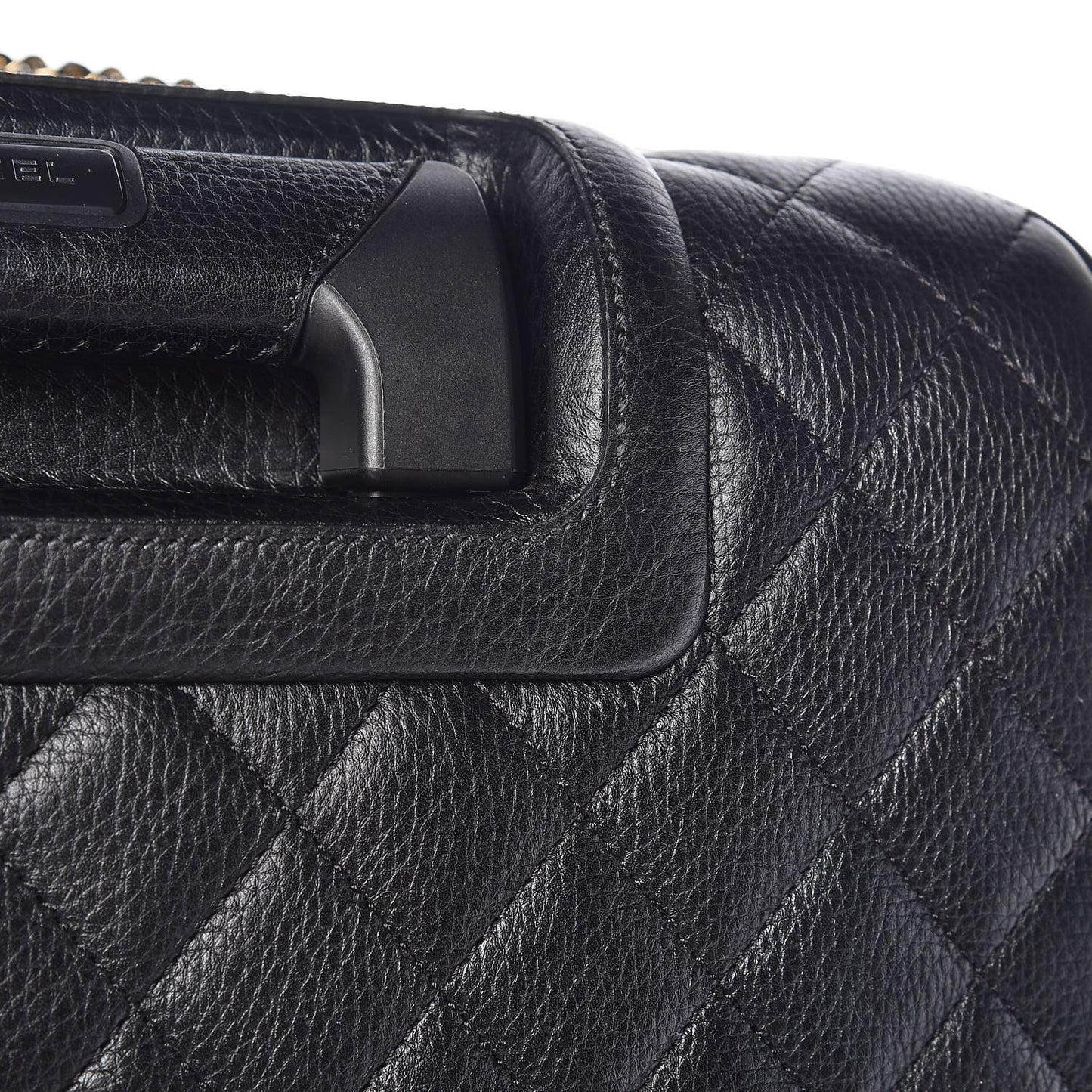 Calfskin Quilted Coco Case Trolley Black