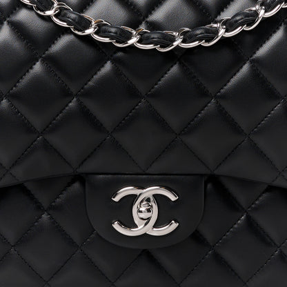 Chanel Lambskin Quilted Maxi Double Flap Black 9 of 12