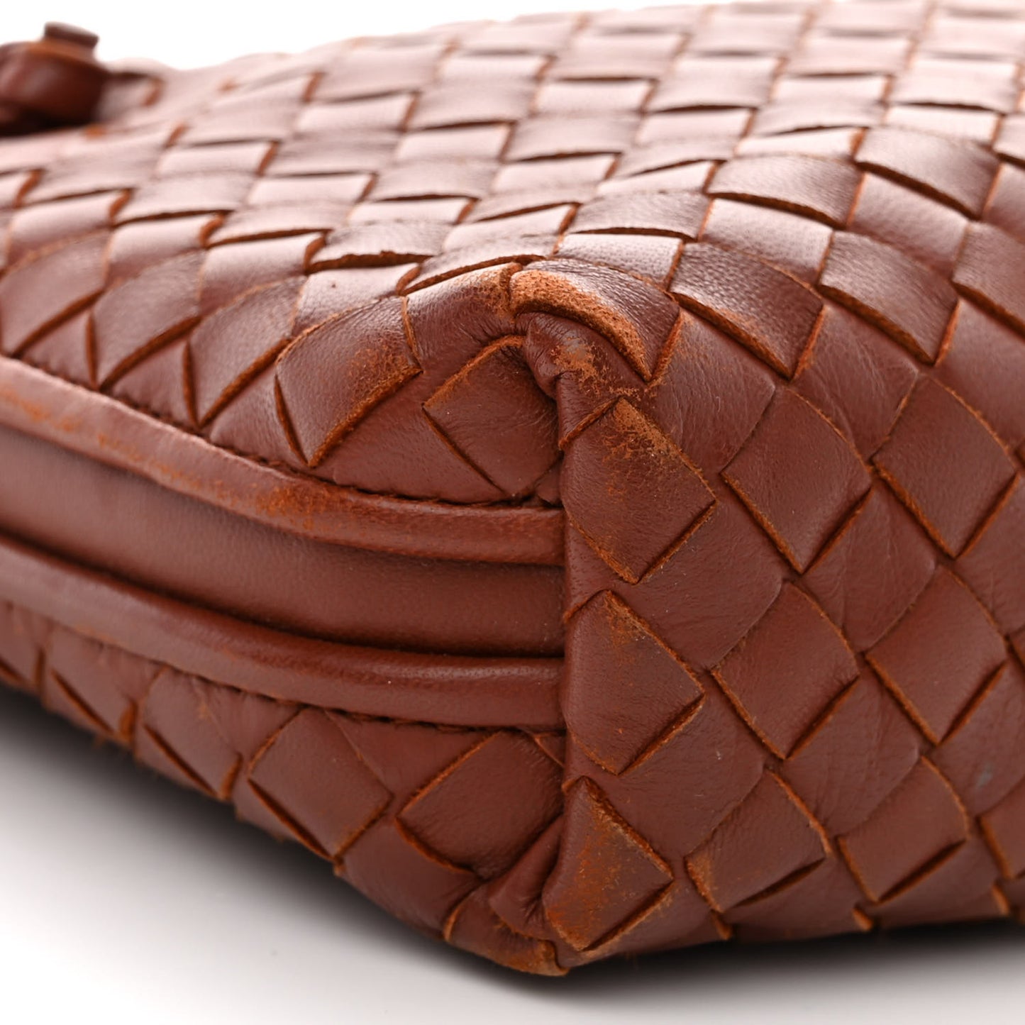 Nappa Intrecciato Nodini Crossbody Messenger Canyon