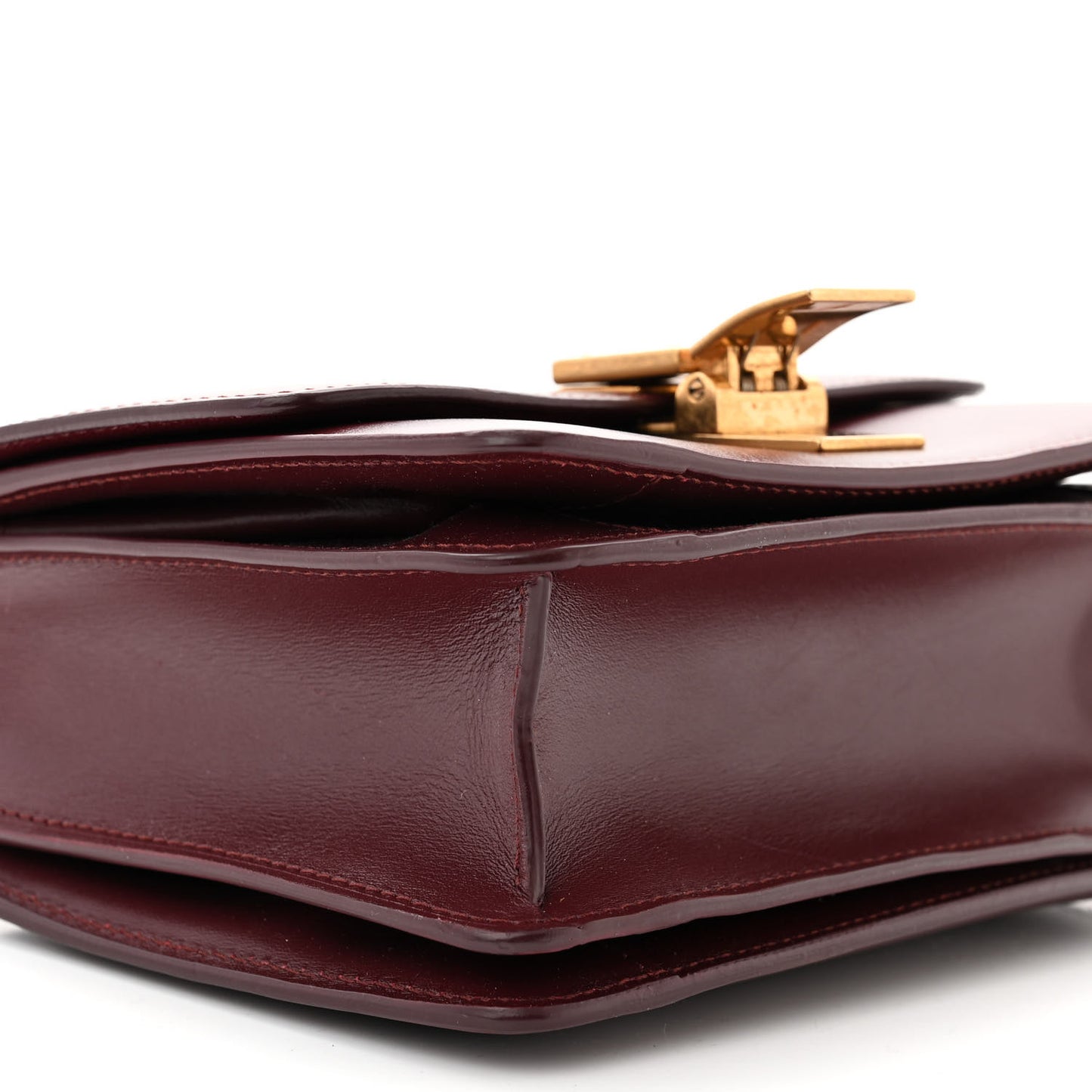 Box Calfskin Small Classic Box Flap Bag Burgundy