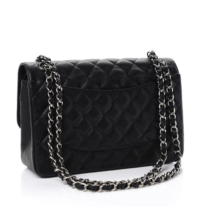 Chanel Caviar Quilted Jumbo Double Flap Black 3 of 10