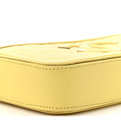Chanel Caviar Quilted CC Filigree Clutch With Chain Yellow 12 of 17
