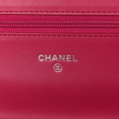 Chanel Velvet Quilted Boy Wallet On Chain WOC Fuchsia 11 of 14