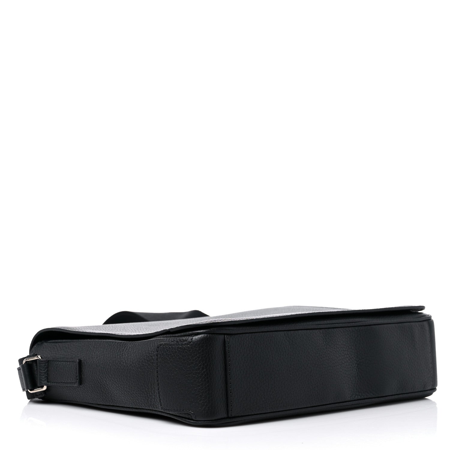 Burberry Grainy Calfskin Embossed Bruno Messenger Black 4 of 11