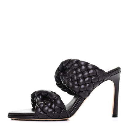 Bottega Veneta Nappa Twisted Padded Intrecciato Curve Slide Sandals 37 Fondant 1 of 10