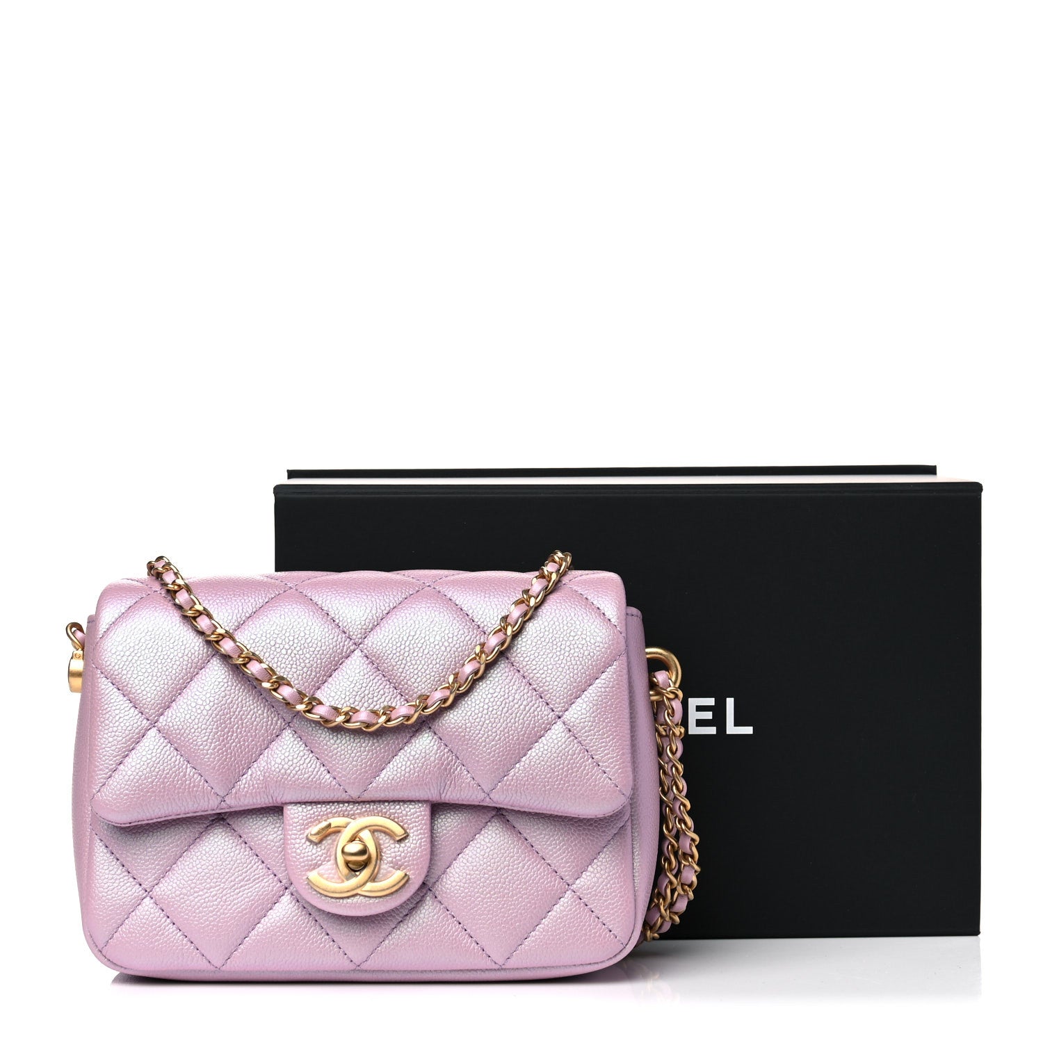 Chanel Iridescent Caviar Quilted Mini My Perfect Flap Pink 11 of 11