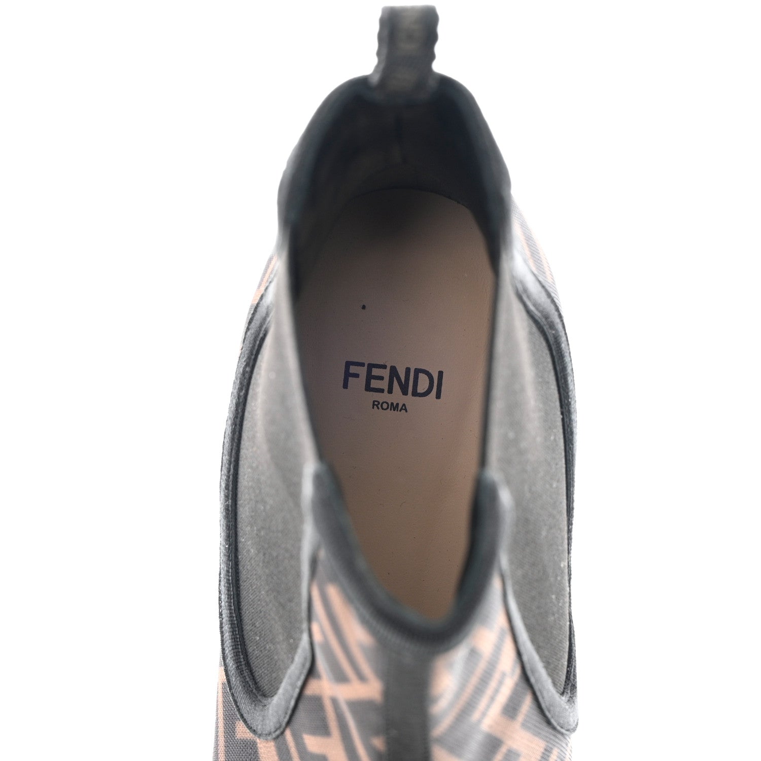 Fendi Mesh Tulle FF Colibri 55mm Ankle Booties 39.5 Tobacco Moro Black 6 of 8