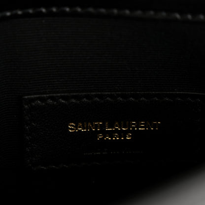 Saint Laurent Smooth Shiny Calfskin Monogram Uptown Pouch Black 6 of 12