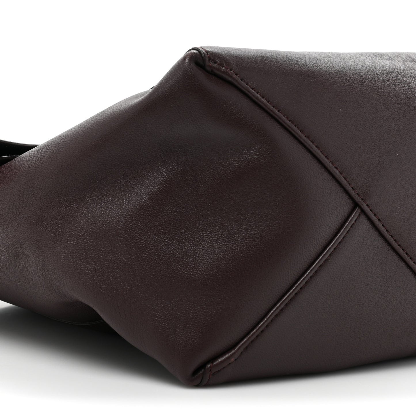 Calfskin Folded Clutch Burgundy