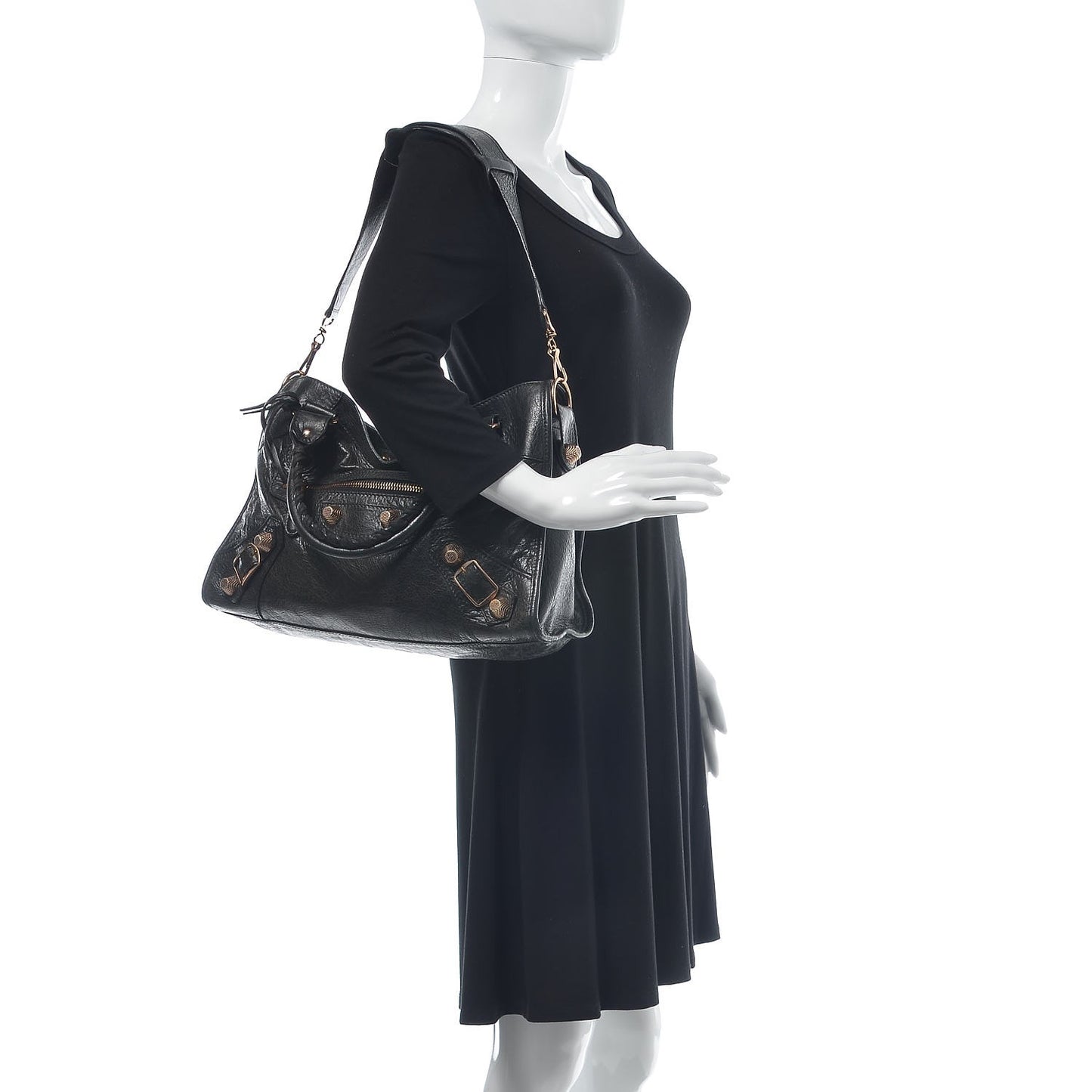 Agneau Giant 21 Rose Gold Hardware City Black