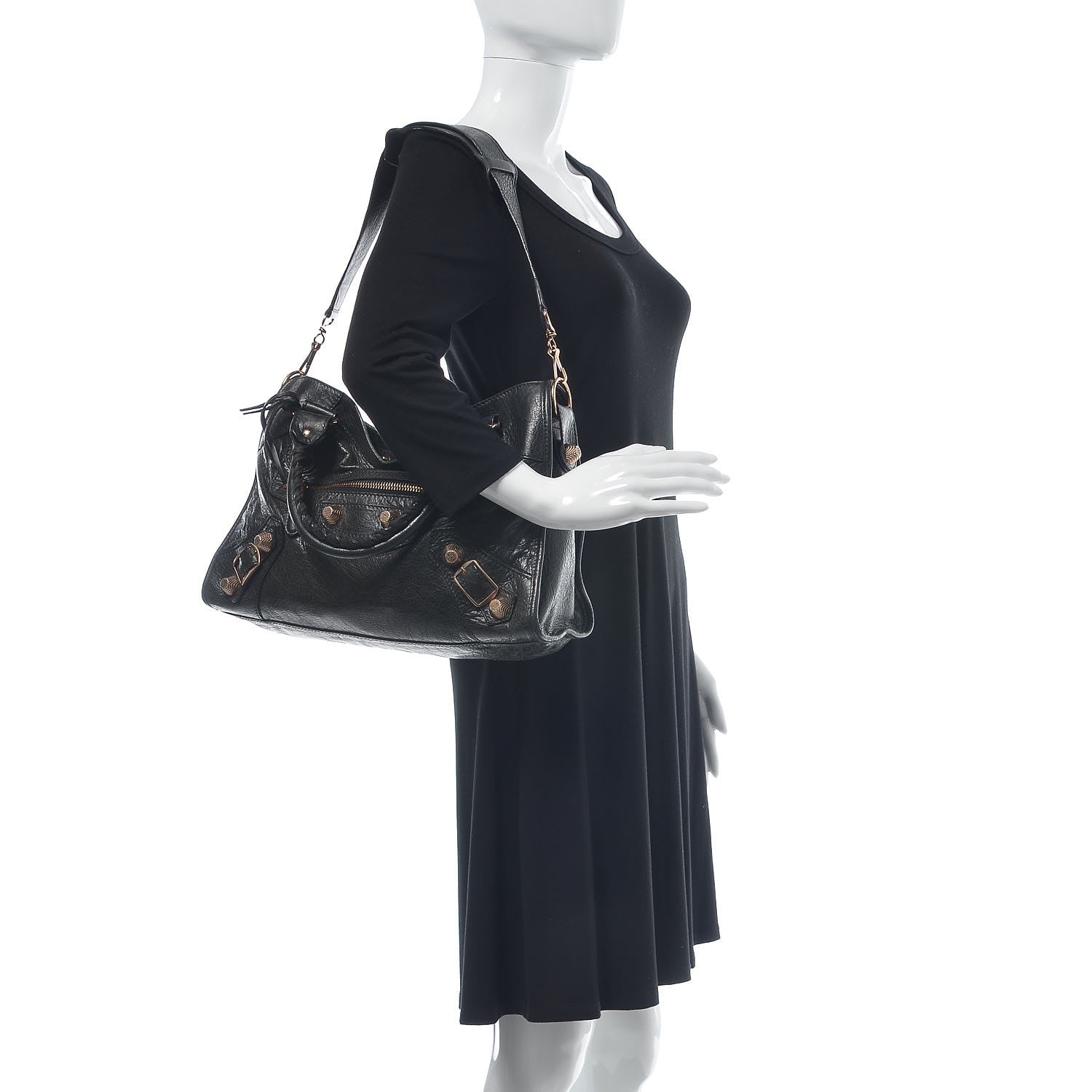 Balenciaga Agneau Giant 21 Rose Gold Hardware City Black 2 of 8