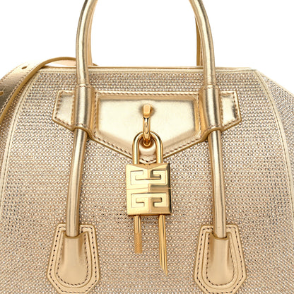 Givenchy Crystal Embellished Mini Lock Antigona Shoulder Bag Blond 8 of 10