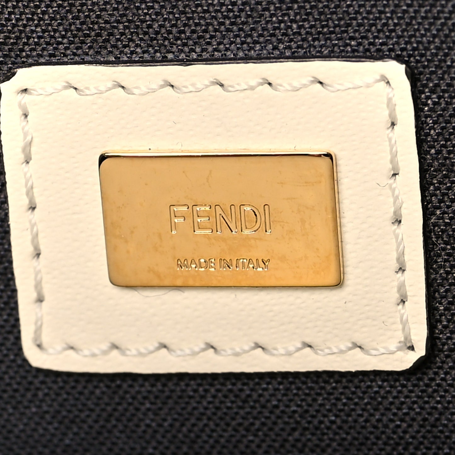Vitello King Logo Embossed Large Flat Pouch White Ice