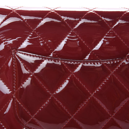 Chanel Patent Quilted Wallet On Chain WOC Red 12 of 21