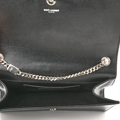 Saint Laurent Grain De Poudre Studded Medium Monogram Kate Satchel Black 5 of 10