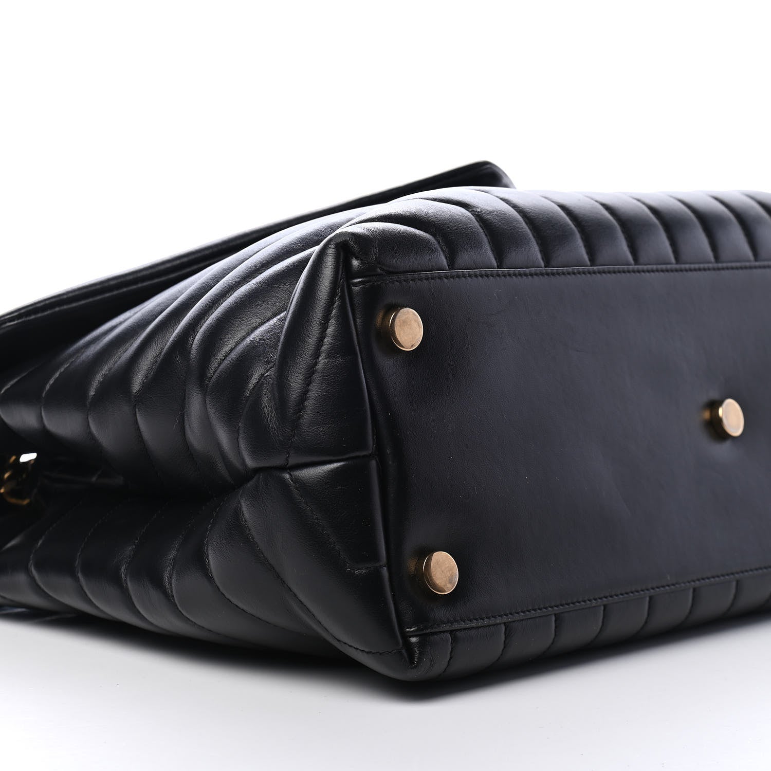 Saint Laurent Calfskin Y Quilted Monogram Large Loulou Chain Satchel Black 7 of 9