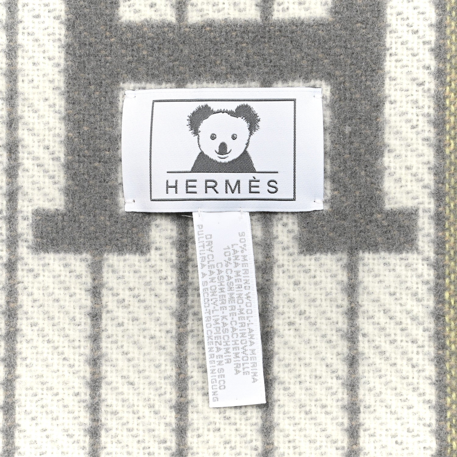 Hermes Wool Cashmere Avalon Passe-Passe Blanket Naturel 3 of 3