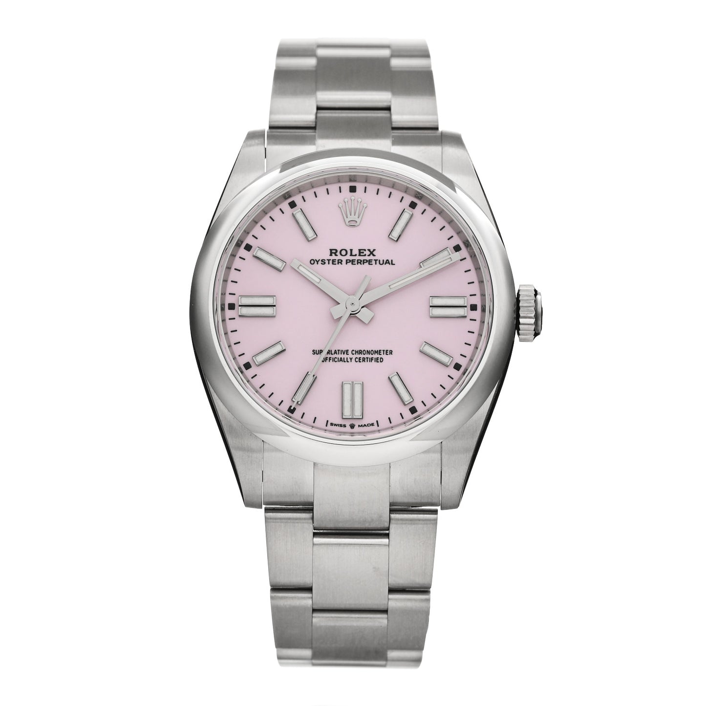 Stainless Steel 41mm Oyster Perpetual Watch Candy Pink 134300