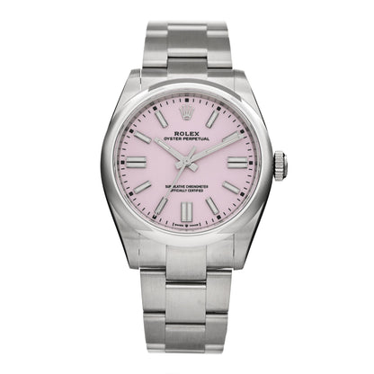 Rolex Stainless Steel 41mm Oyster Perpetual Watch Candy Pink 134300 1 of 5