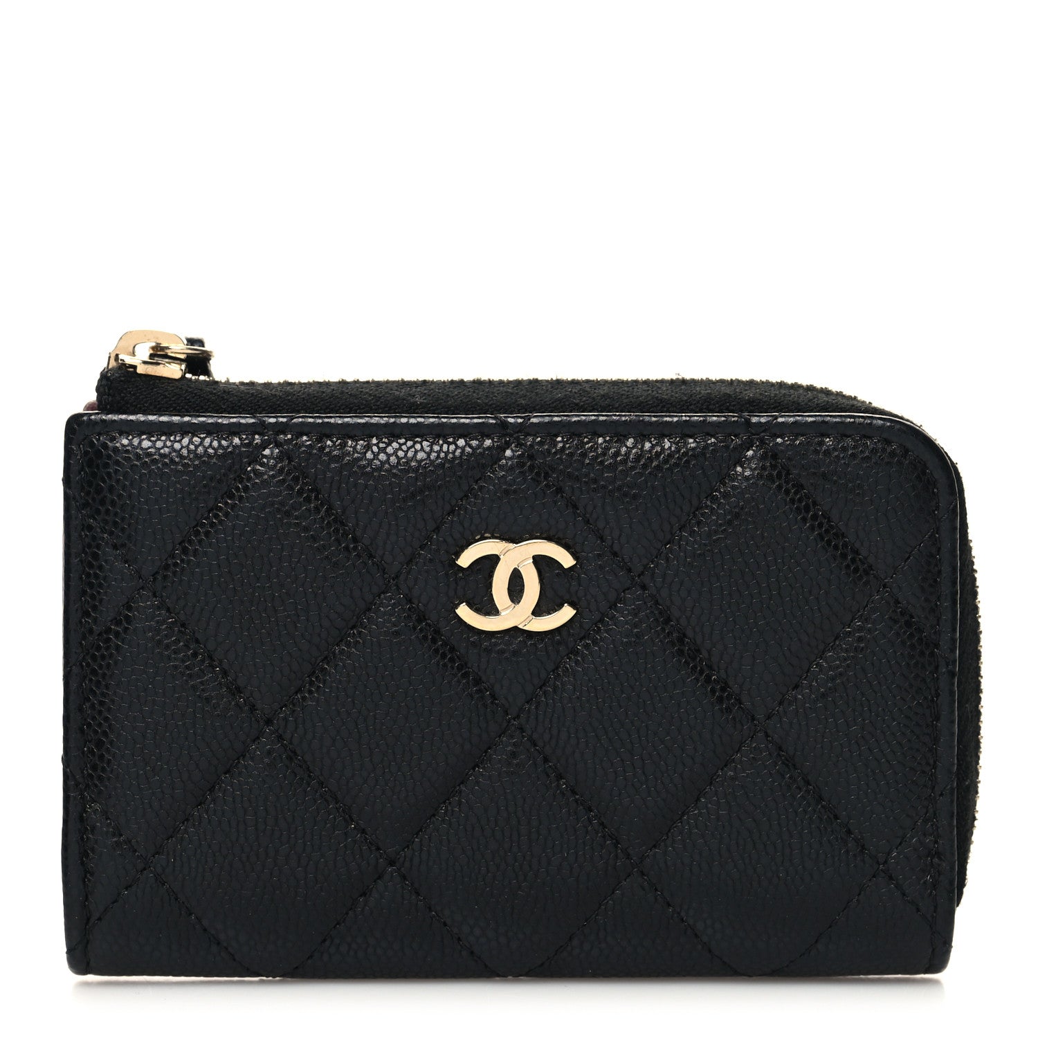 Chanel Caviar Quilted Zipped Key Holder Case Black 1 of 10