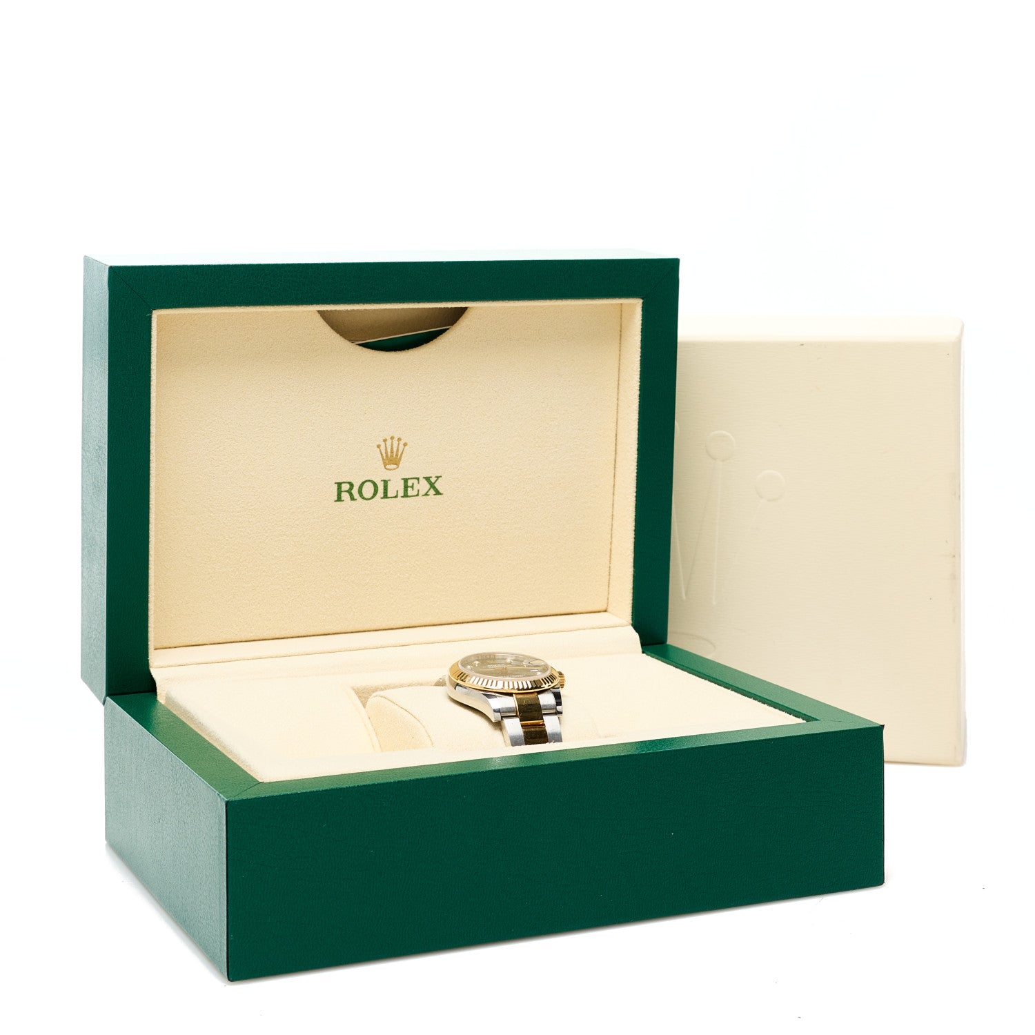 Rolex Stainless Steel 18K Yellow Gold Diamond 31mm Oyster Perpetual Datejust Watch Olive Green 278273 5 of 5