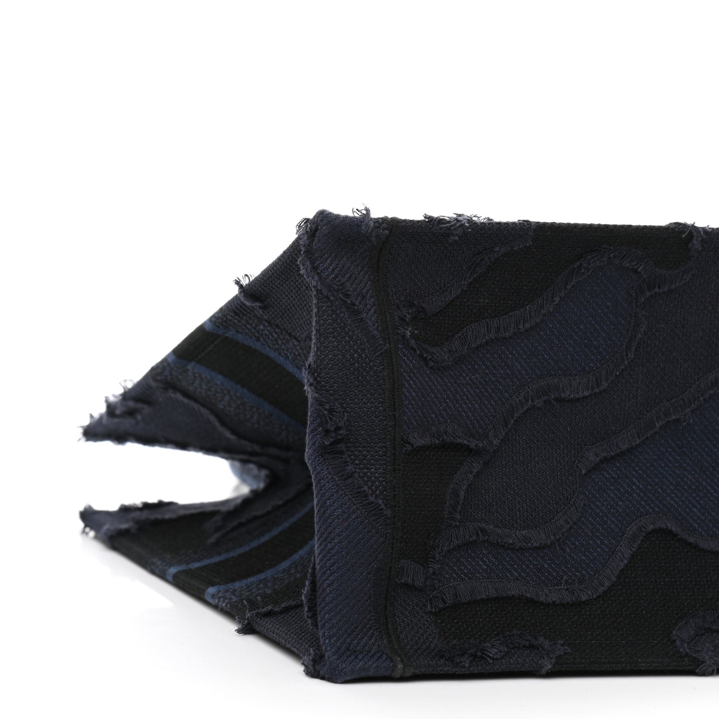 Canvas Embroidered Camouflage Book Tote Blue