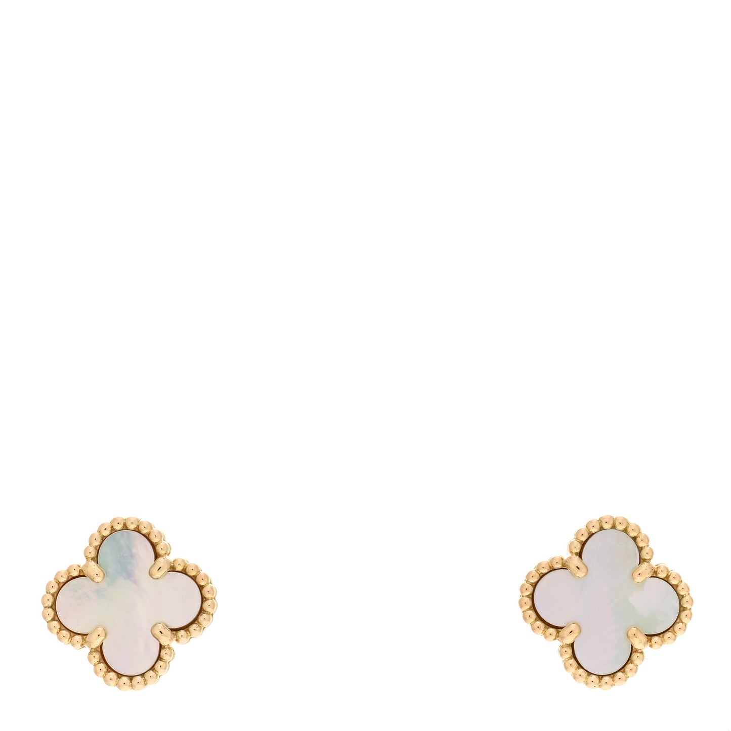 18K Yellow Gold Mother of Pearl Sweet Alhambra Earrings