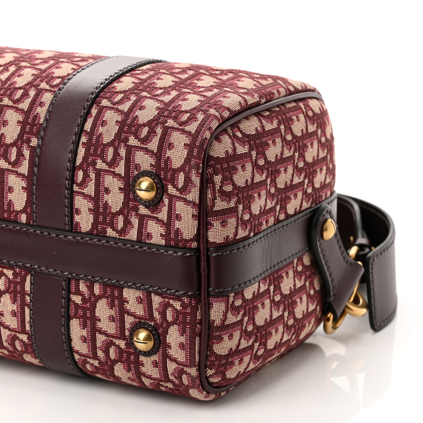 Oblique Boston Bag Bordeaux