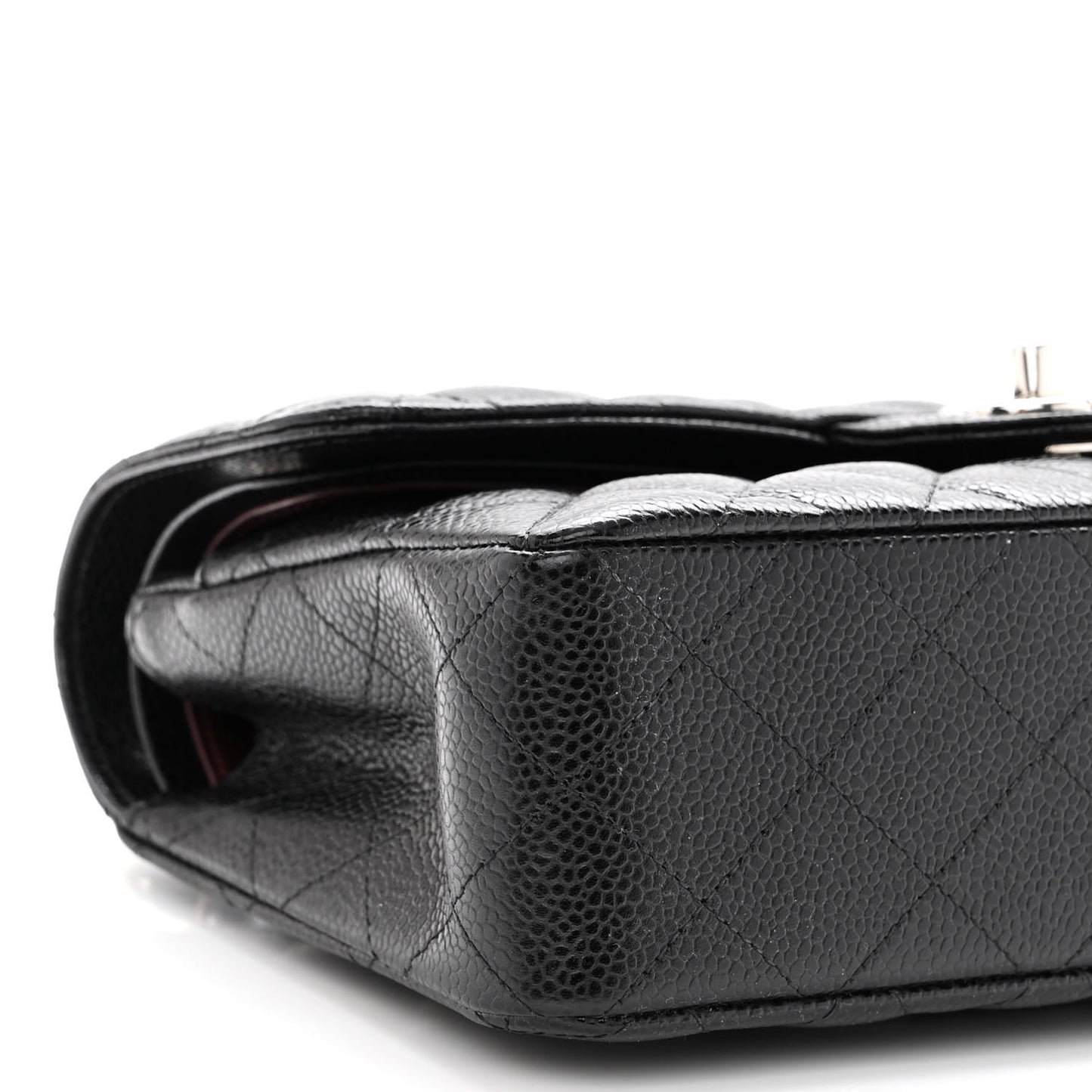 Caviar Quilted Small Double Flap Black