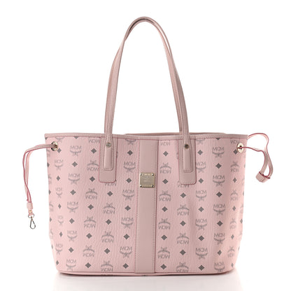 MCM Visetos Medium Liz Reversible Shopper Tote Powder Pink 2 of 12