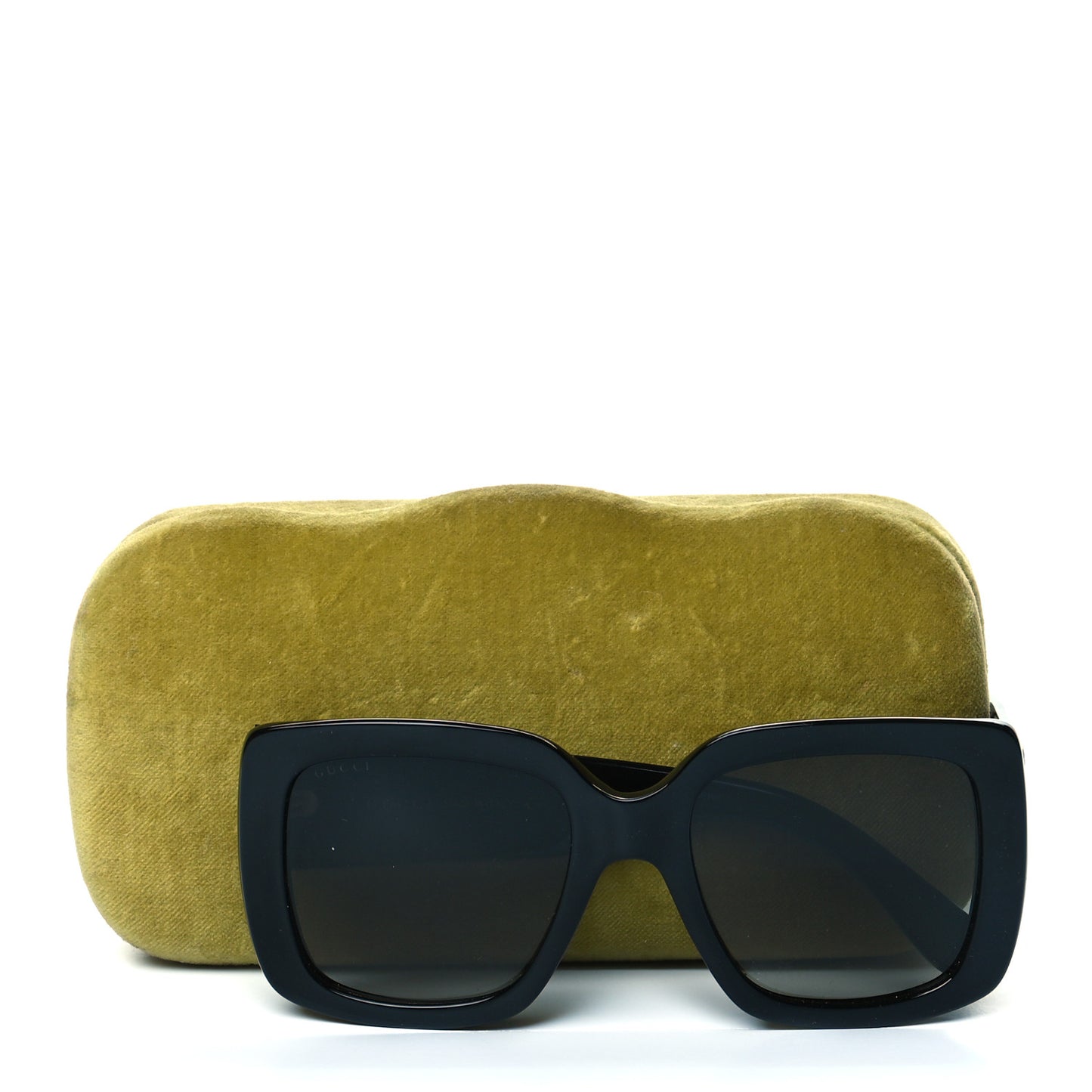 Acetate Square Frame Sunglasses GG0141S Black